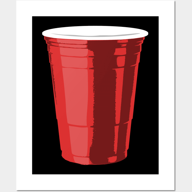 Gigantic Red Plastic Cup Wall Art by APSketches